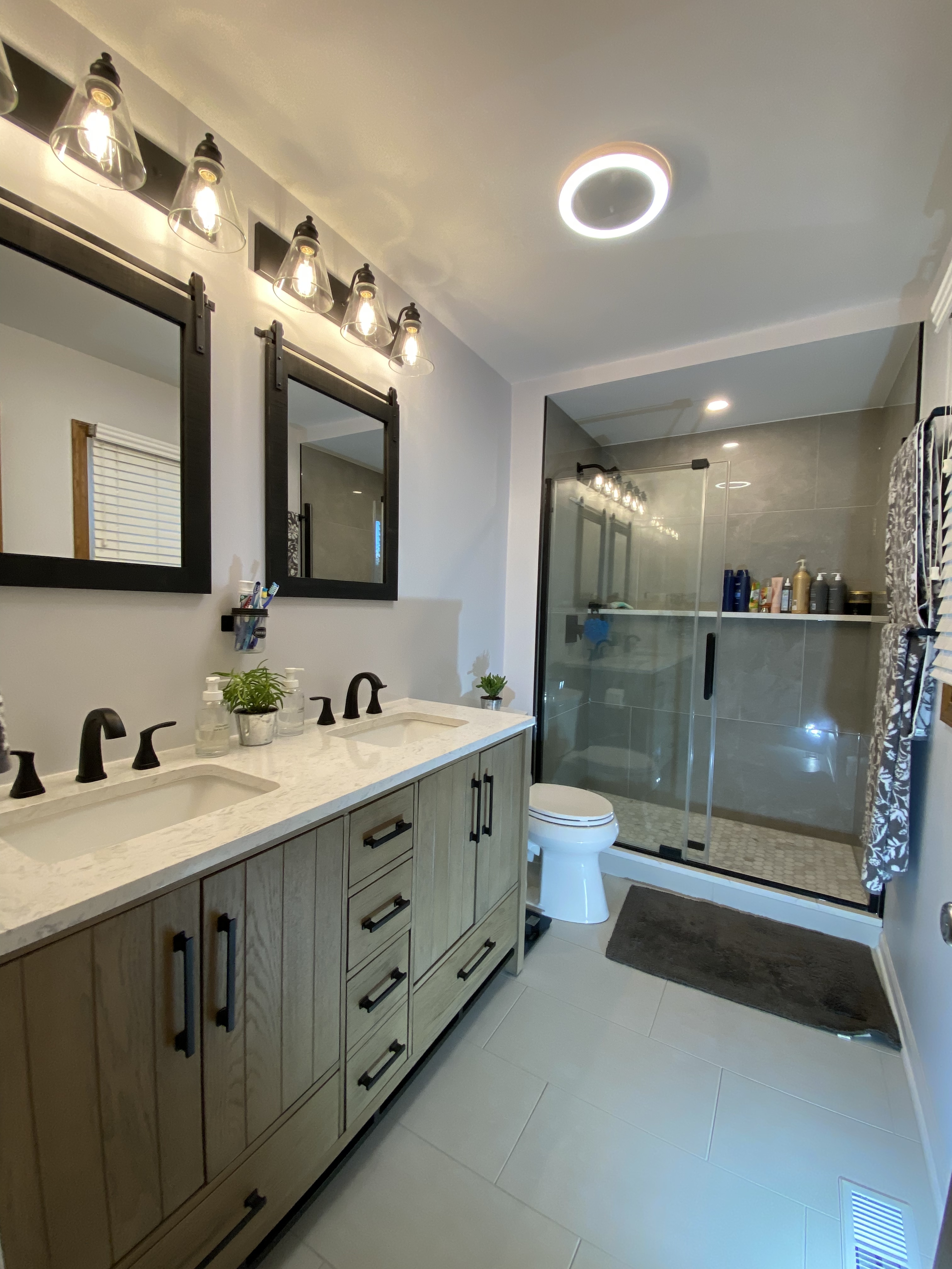 Elegant bathroom transformation after renovation